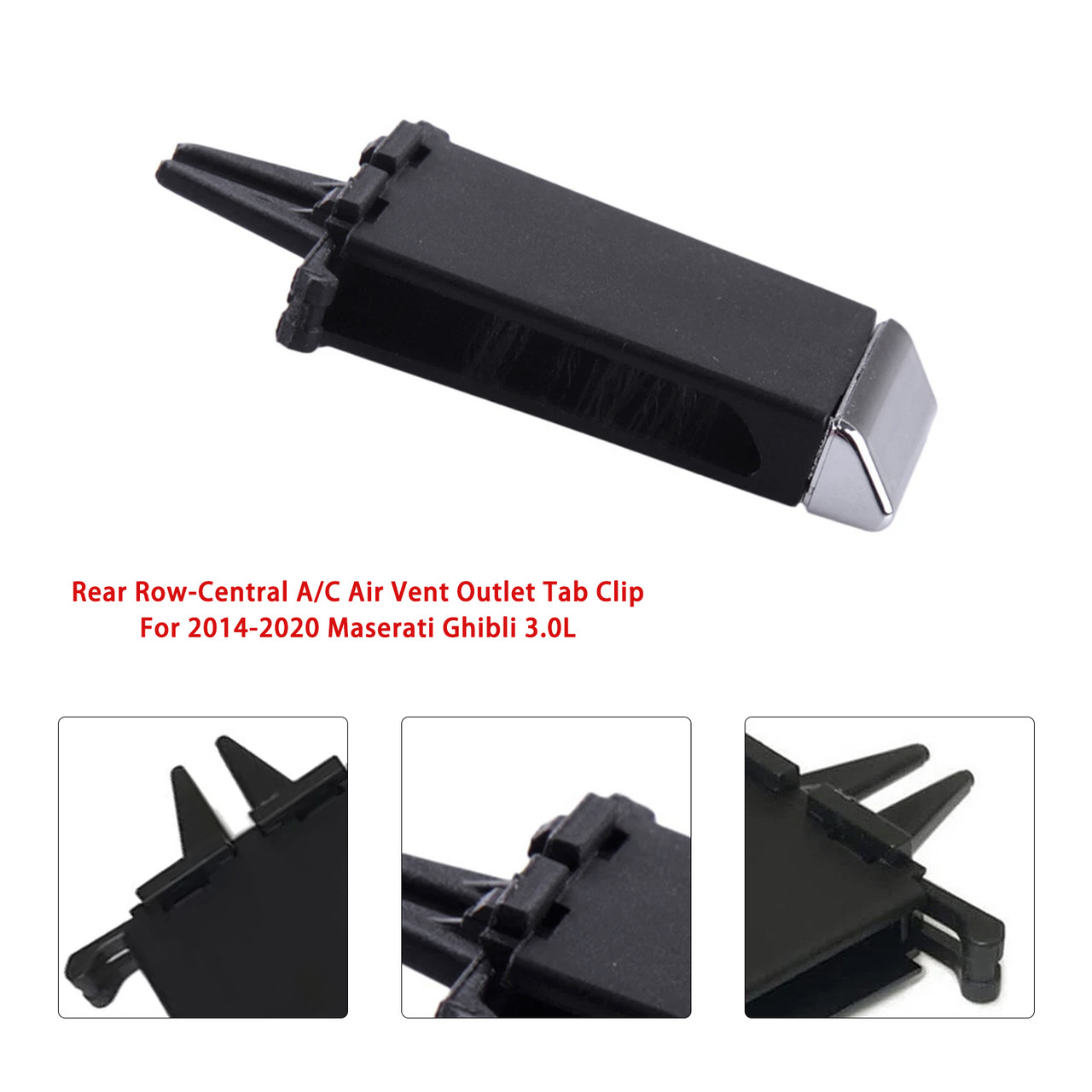 2014-2020 Maserati Ghibli 3.0L Rear Row-Central A/C Air Vent Outlet Tab Clip Generic
