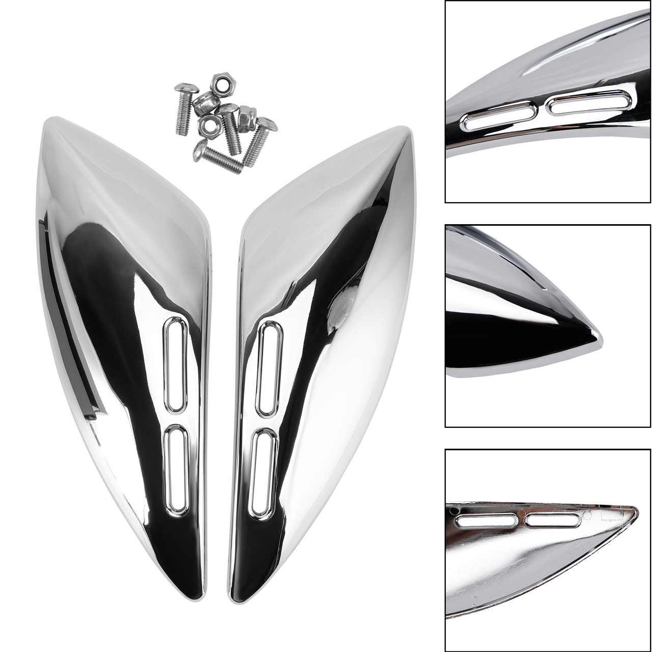2018-2024 Kawasaki Z900RS Tank Side Panel Cover Fairing Chrome Generic 2018-2024 Kawasaki Z900RS Tank Side Panel Cover Fairing Chrome Generic