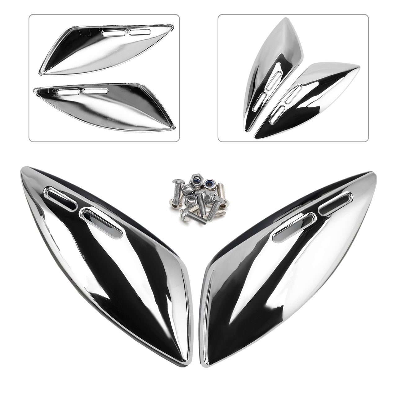 2018-2024 Kawasaki Z900RS Tank Side Panel Cover Fairing Chrome Generic 2018-2024 Kawasaki Z900RS Tank Side Panel Cover Fairing Chrome Generic