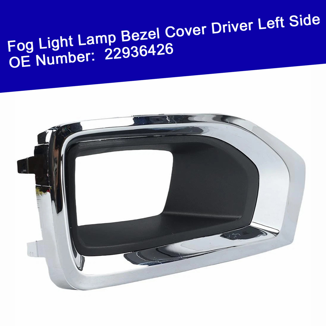 2015-2018 Yukon Yukon XL submodel: Denali, SLE, SLT Fog Light Lamp Bezel Cover Driver Right Side 22936426 Generic