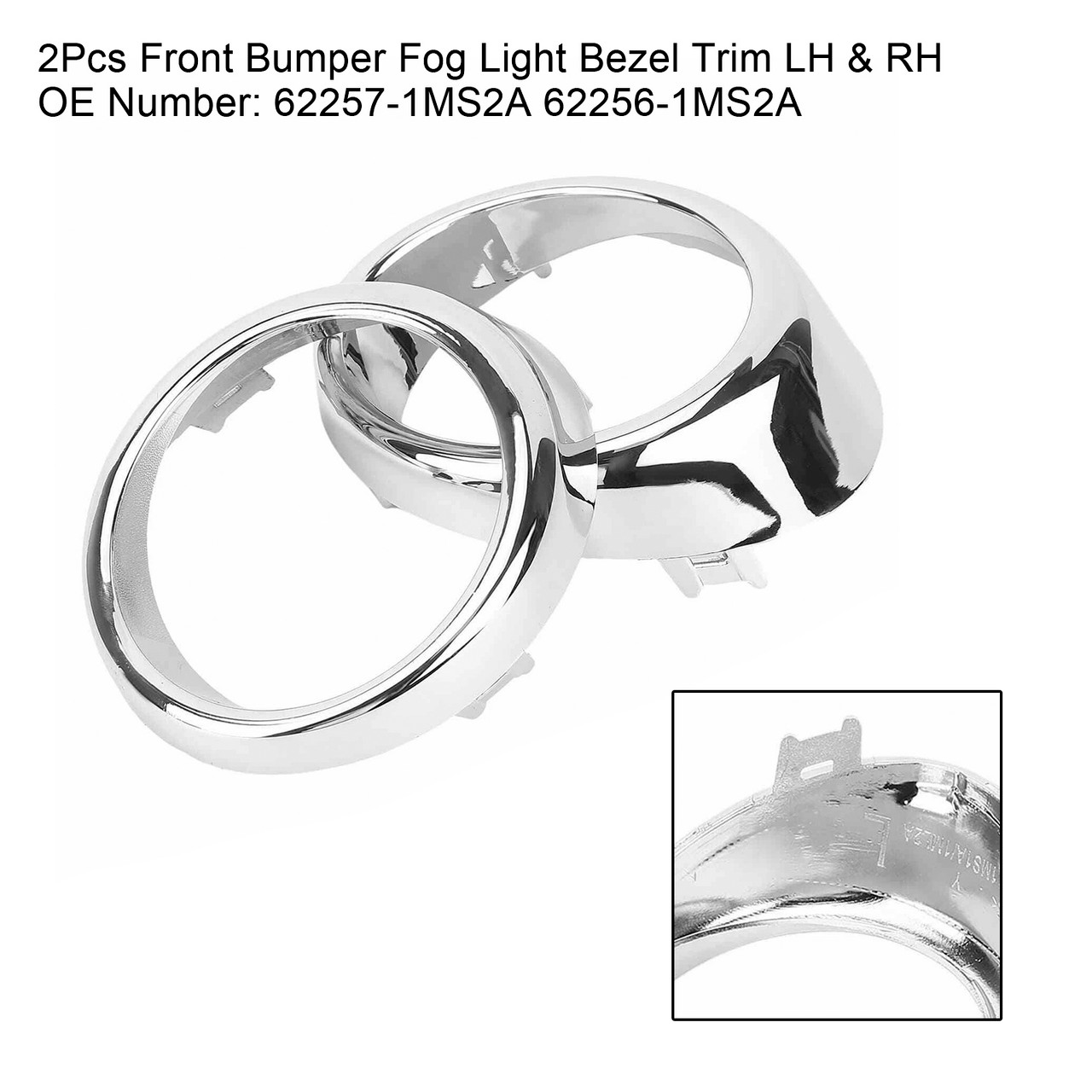 2011-2013 Infiniti G37 M56 M37 G25 Fog Light Lamp Bezel Cover Left+Right Side 62256-1MS2A Generic