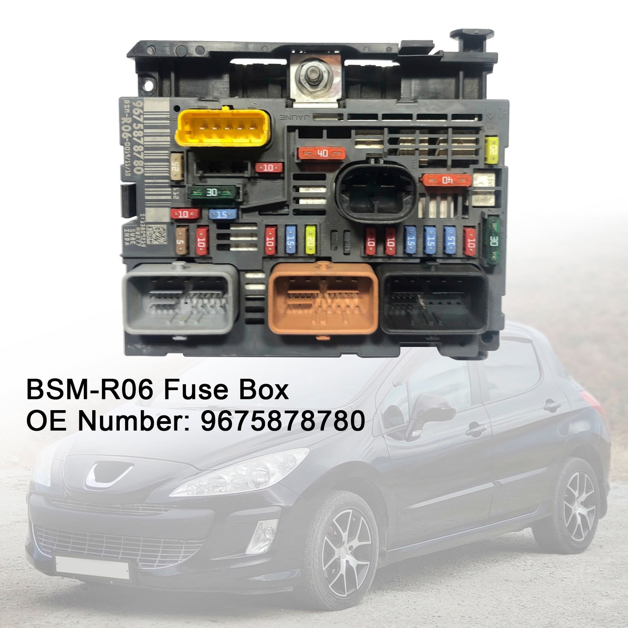 2008-2013 Peugeot 308 BSM-R06 Fuse Box 9675878780 Generic