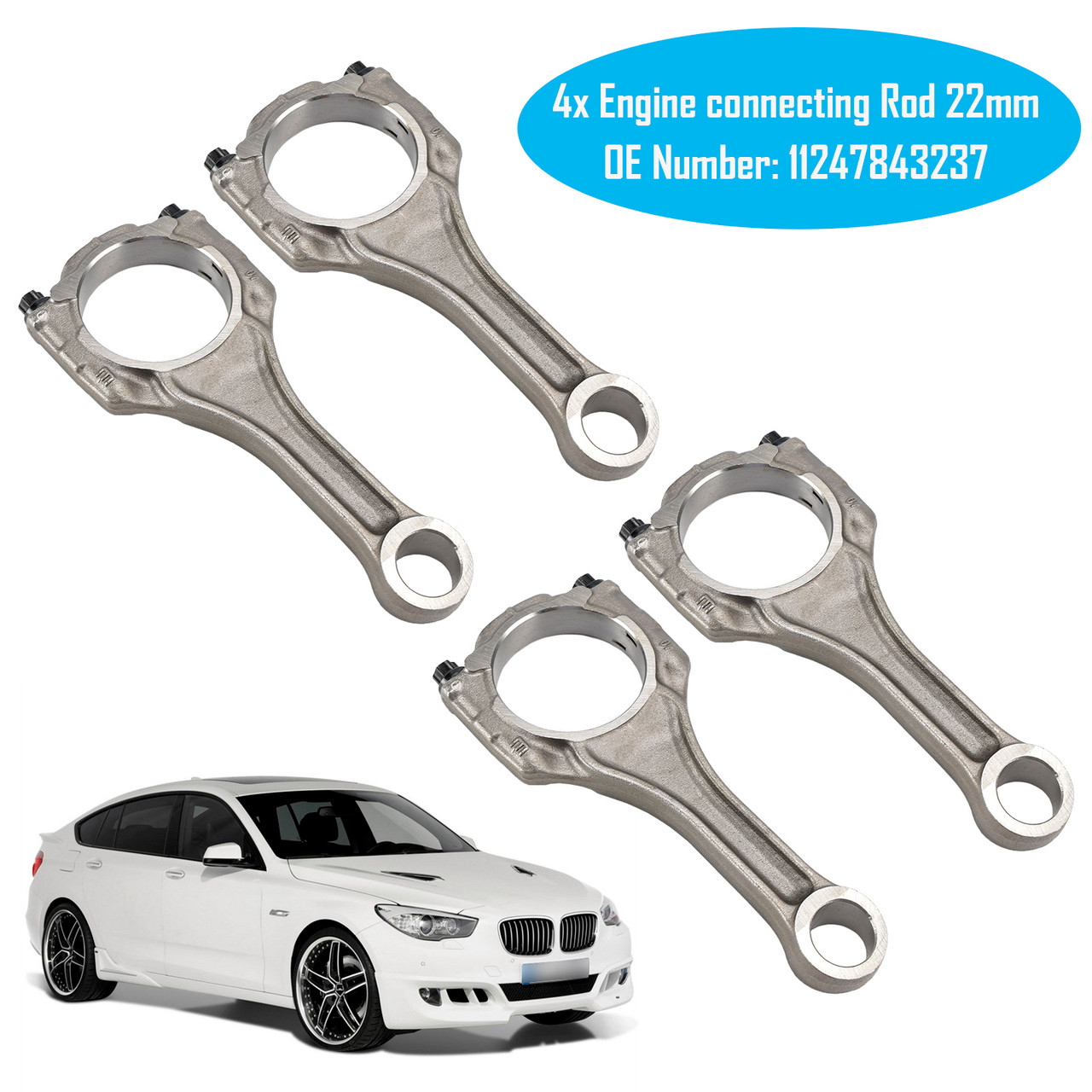 BMW 550i 650i F07 F10 F85 N63N S63N 4.4 V8 4*Engine connecting Rod 22mm 11247843237 Generic