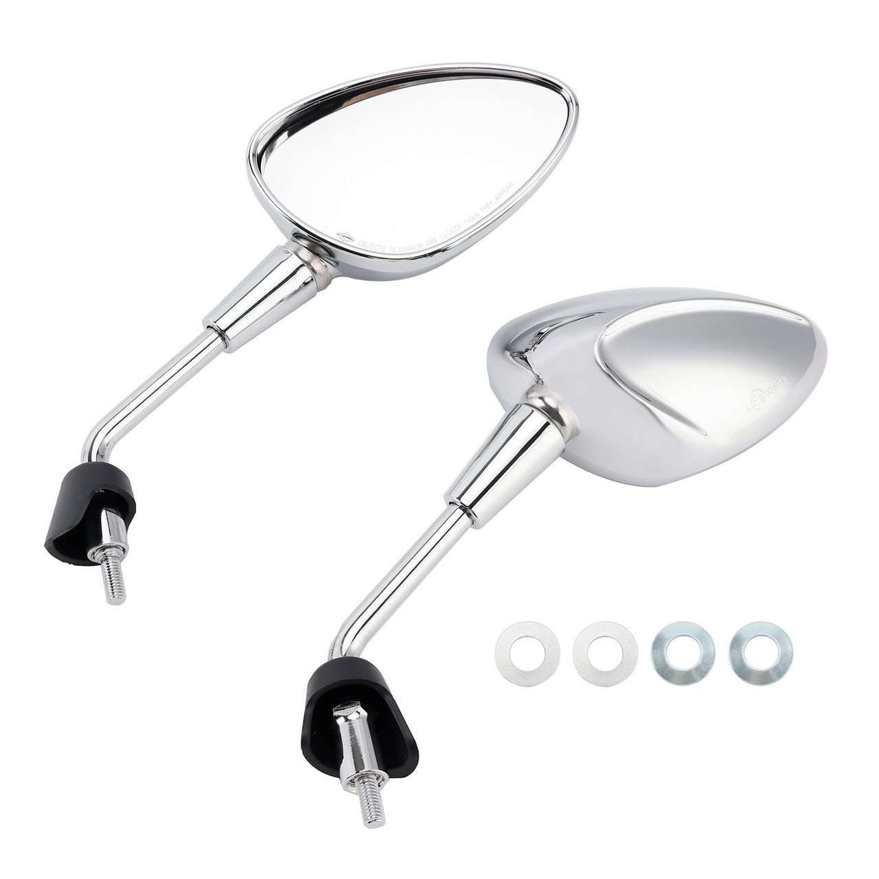 Chrome Mirror Set Shorty For Vespa GTS 125 300 HPE Sprint Primavera 50 125 150