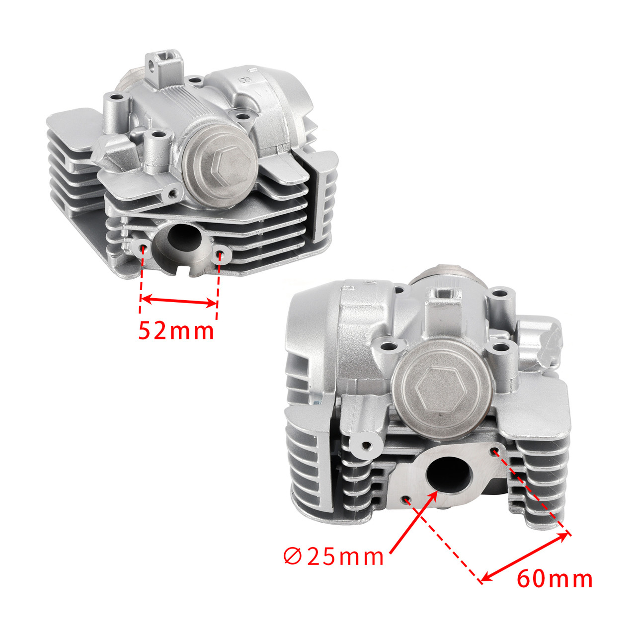 2000-2010 Yamaha TT-R 125 E LE Complete Engine Cylinder Head without EGR Outlet 5VL-E1111-11 Generic