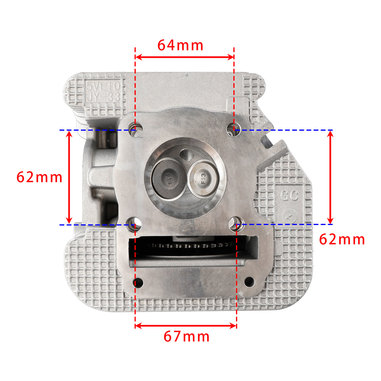 2000-2010 Yamaha TT-R 125 E LE Complete Engine Cylinder Head without EGR Outlet 5VL-E1111-11 Generic
