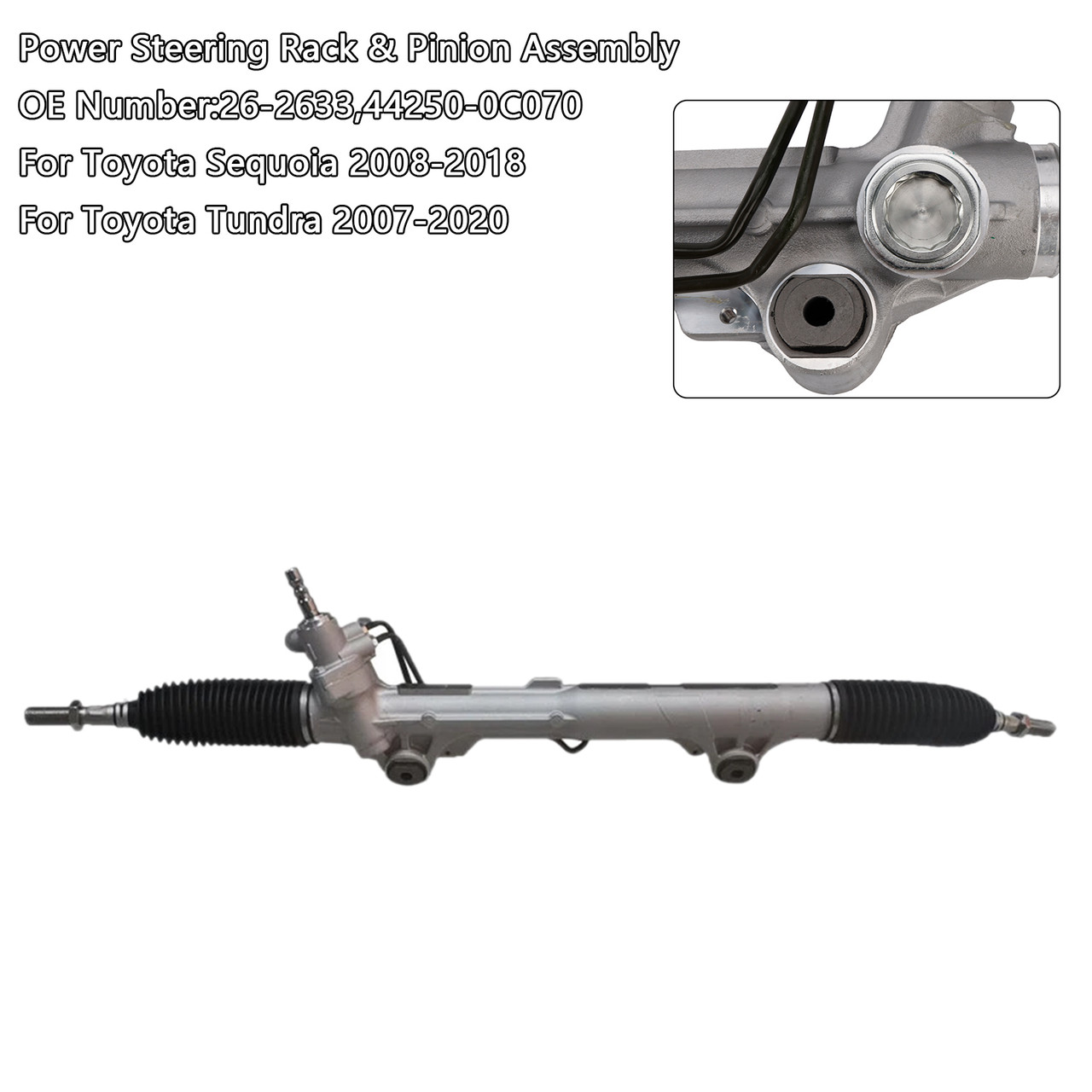2007-2020 Toyota Tundra Power Steering Rack & Pinion Assembly 44250-0C070 Generic