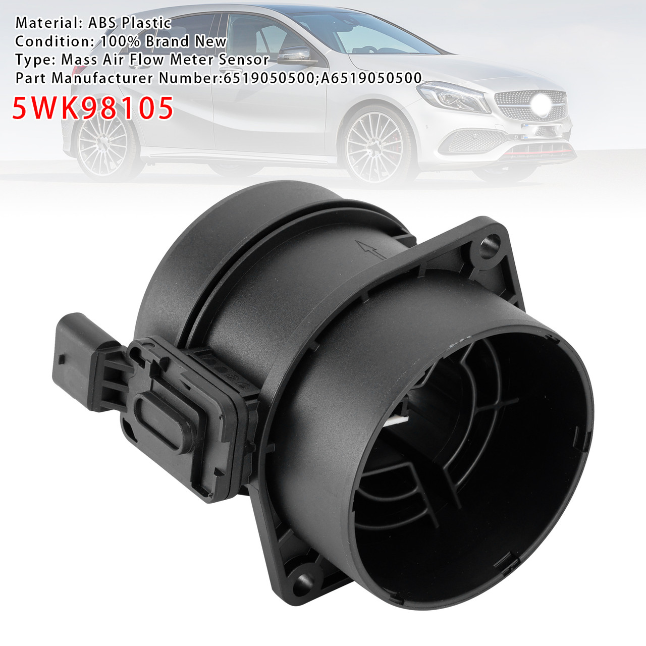 2005-2018 Mercedes W205 W176 GLC X253 CDI Mass Air Flow Meter Sensor 5WK98105 Generic 2005-2018 Mercedes W205 W176 GLC X253 CDI Mass Air Flow Meter Sensor 5WK98105 Generic