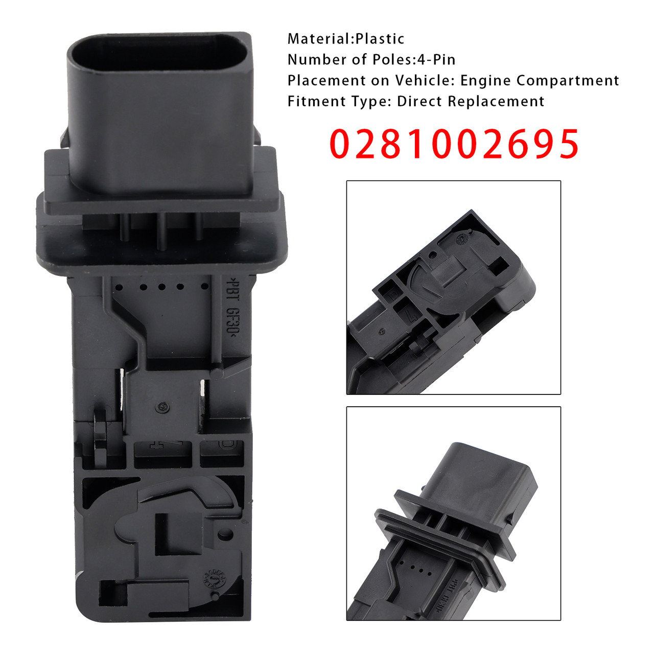 2005-2015 Mercedes E350 ML350 E320 R320 Mass Air Flow Meter Sensor 0281002695 Generic 2005-2015 Mercedes E350 ML350 E320 R320 Mass Air Flow Meter Sensor 0281002695 Generic