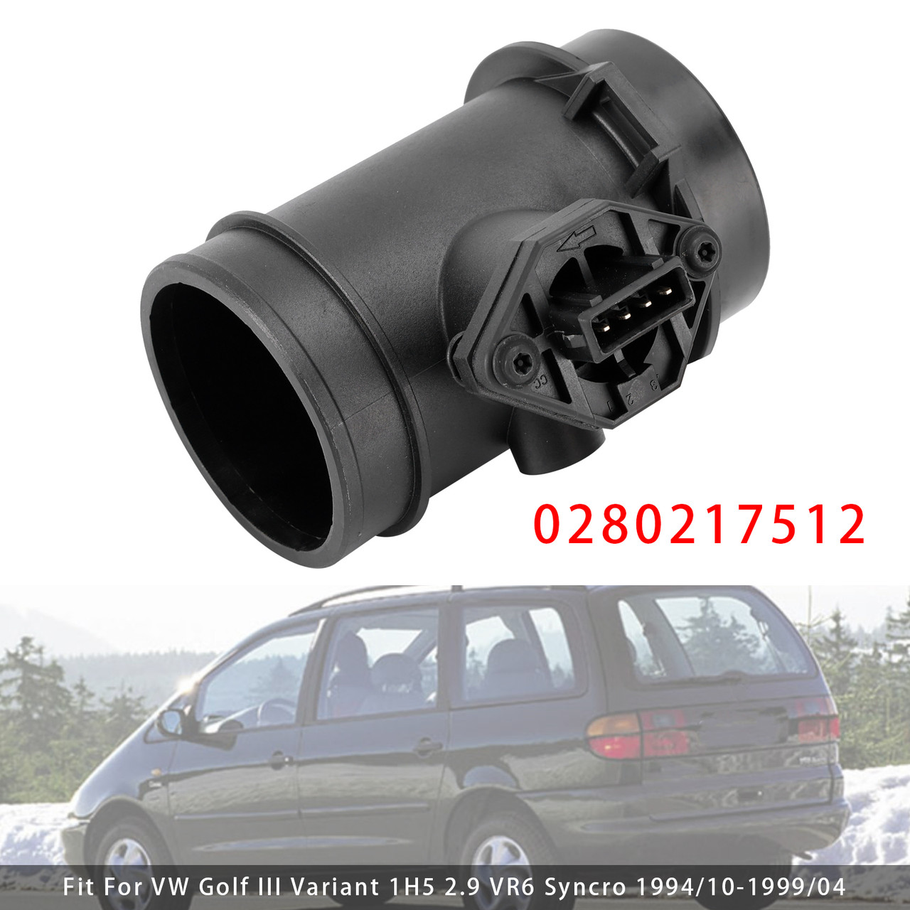 1992-2000 VW Golf III Sharan Transporter Vento Mass Air Flow Meter Sensor 0280217512 Generic 1992-2000 VW Golf III Sharan Transporter Vento Mass Air Flow Meter Sensor 0280217512 Generic