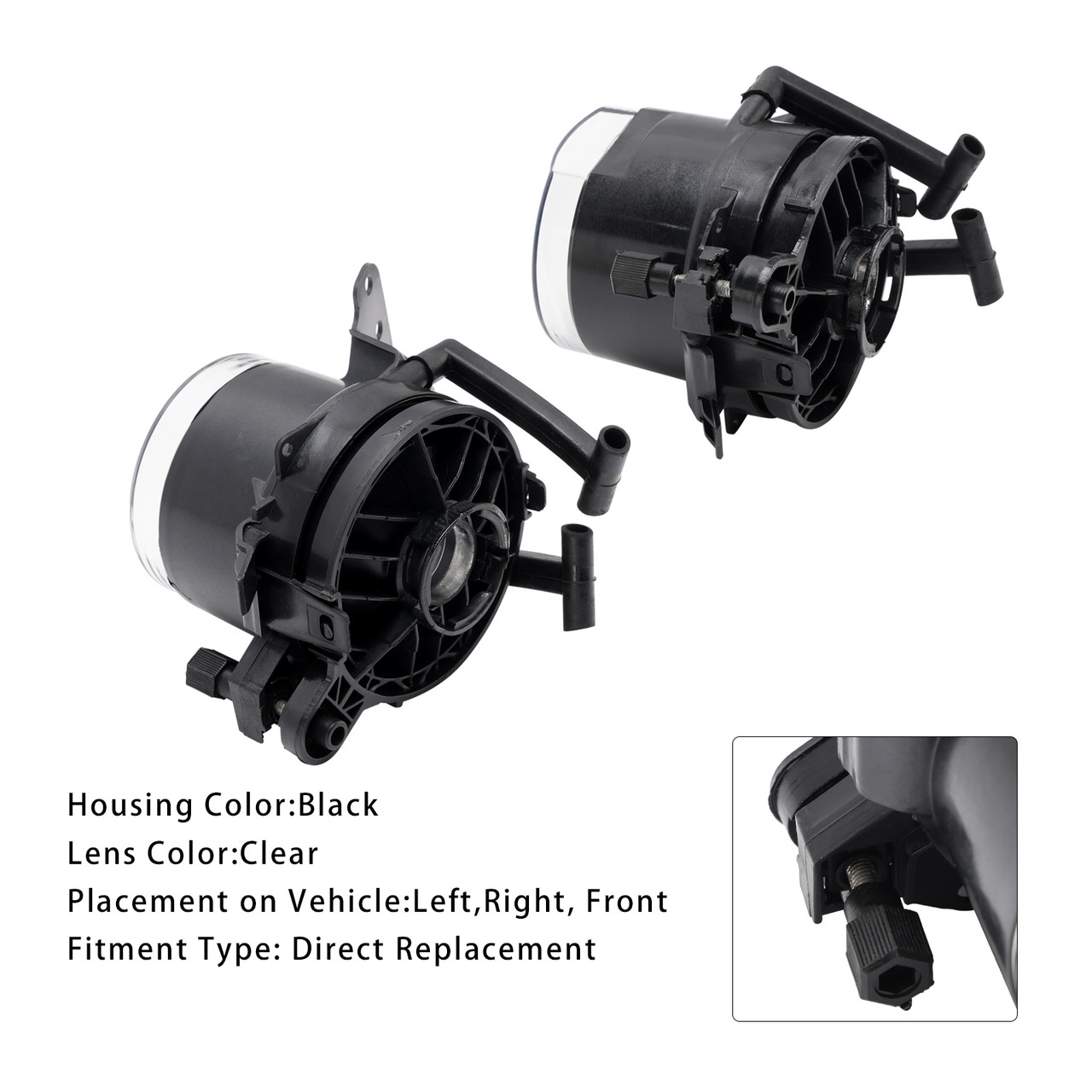 2004-2010 BMW E60 525I 528I 530I 535I 545I 550I M5 Pair Front Fog Light 63177897187 Black Generic