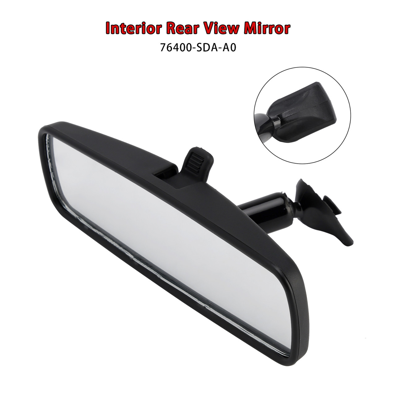 2003-2007 Honda Accord 4dr Interior Rear View Mirror 76400-SDA-A0 Black Generic