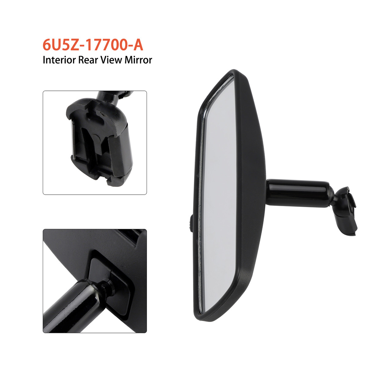 1997-2003 Ford F-150 F-250 E-150 Econoline Interior Rear View Mirror 6U5Z-17700-A Black Generic