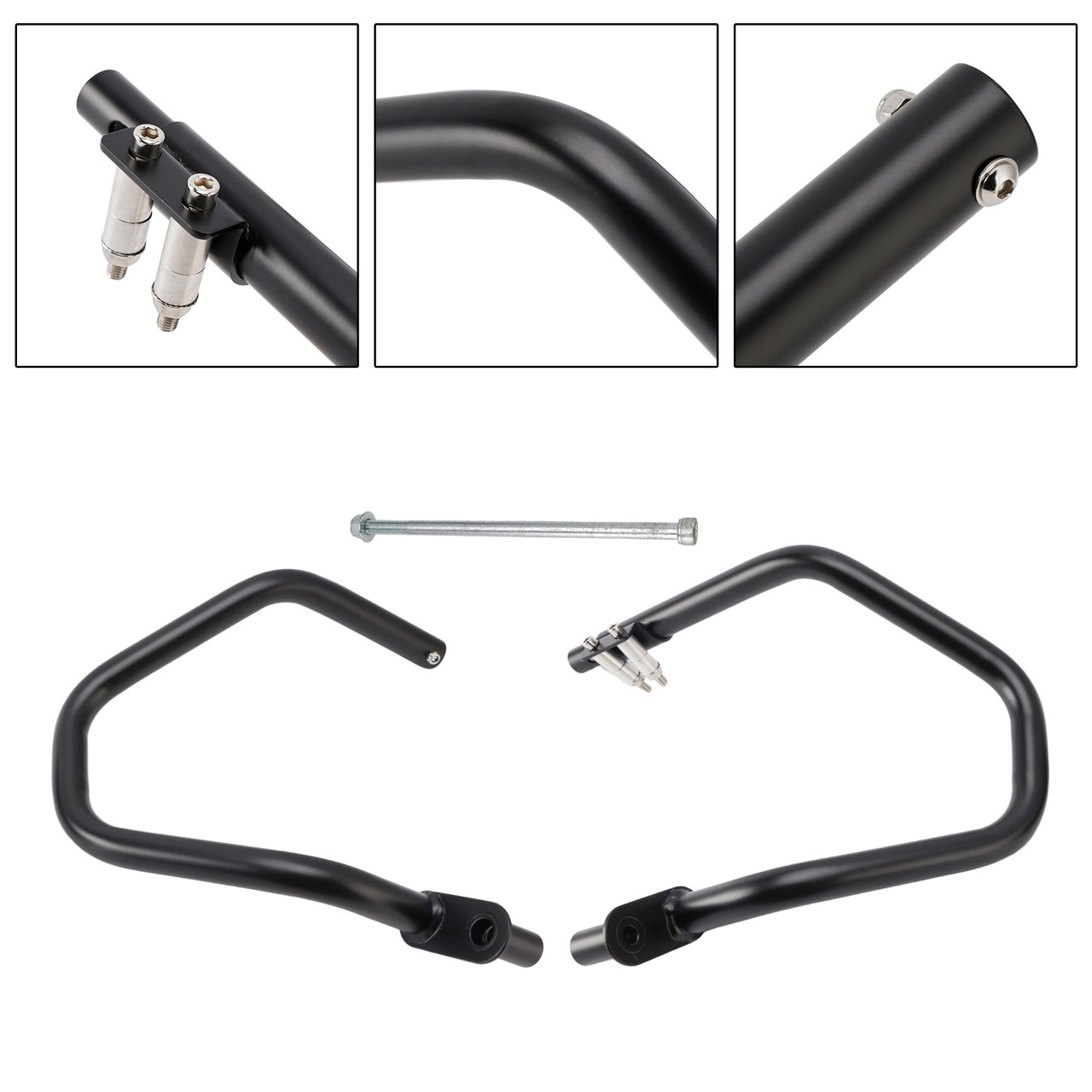 2022-2025 Royal Enfield Hunter 350 Engine Guard Crash Bar Frame Protector Bumper Steel Black Generic