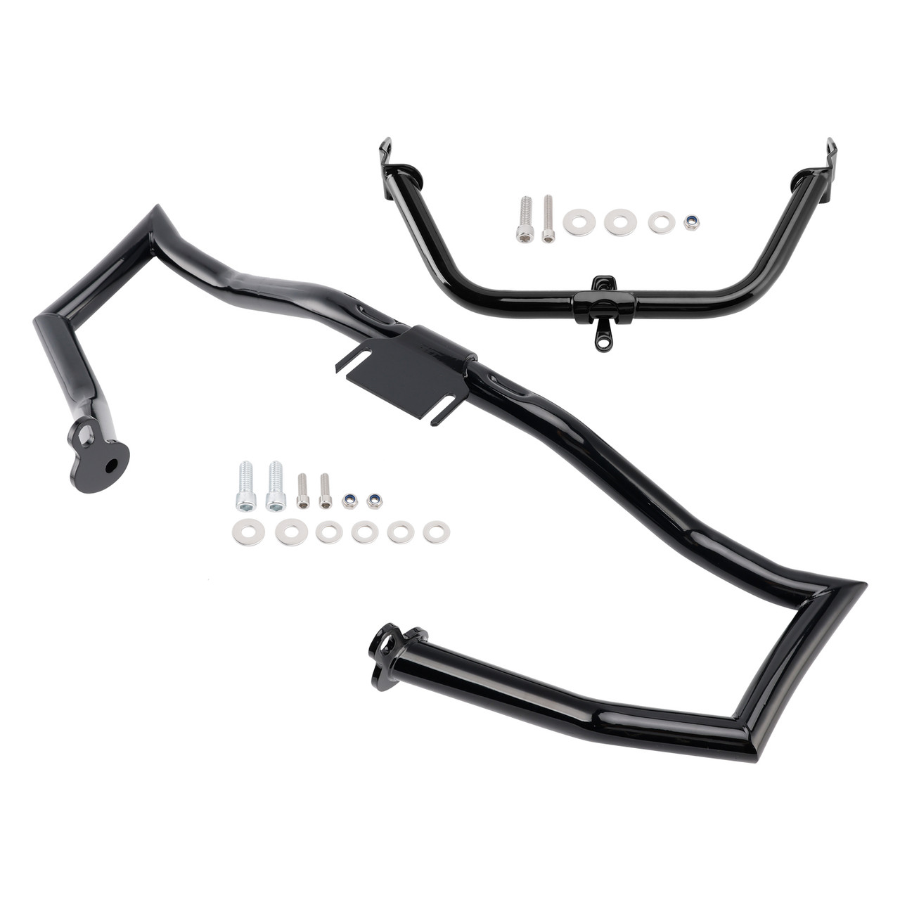 2014-2022 Touring Road Glide Engine Guard Crash Bar Frame Protector Bumper Steel Blackb Generic