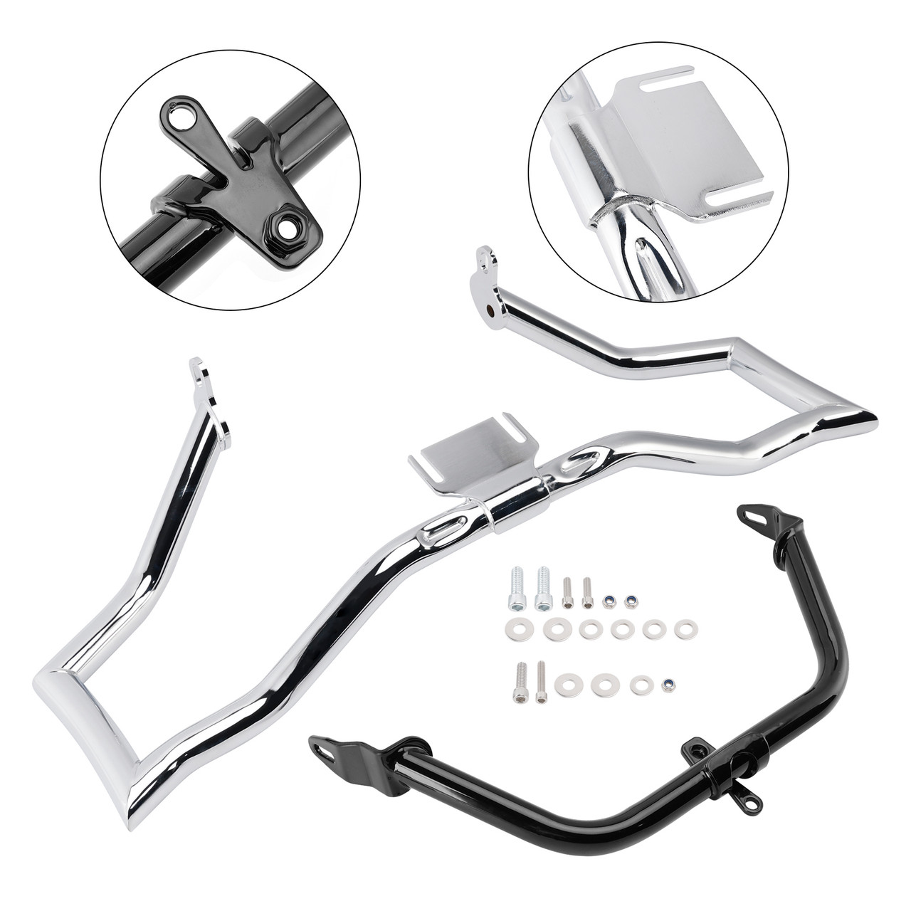 2014-2022 Touring Road Glide Engine Guard Crash Bar Frame Protector Bumper Steel Chromea Generic