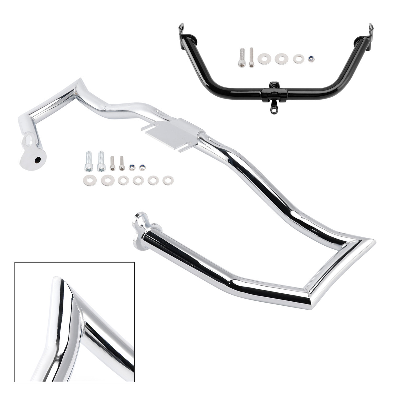 2014-2022 Touring Road Glide Engine Guard Crash Bar Frame Protector Bumper Steel Chromea Generic