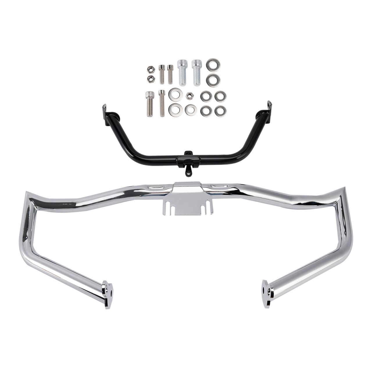 Engine Crash Bar Protector Fairing Bracket Set Chrome For Glide Flht Flhx