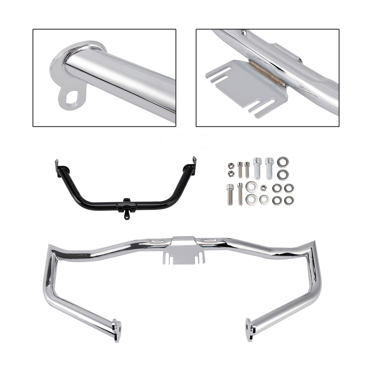 Engine Crash Bar Protector Fairing Bracket Set Chrome For Glide Flht Flhx