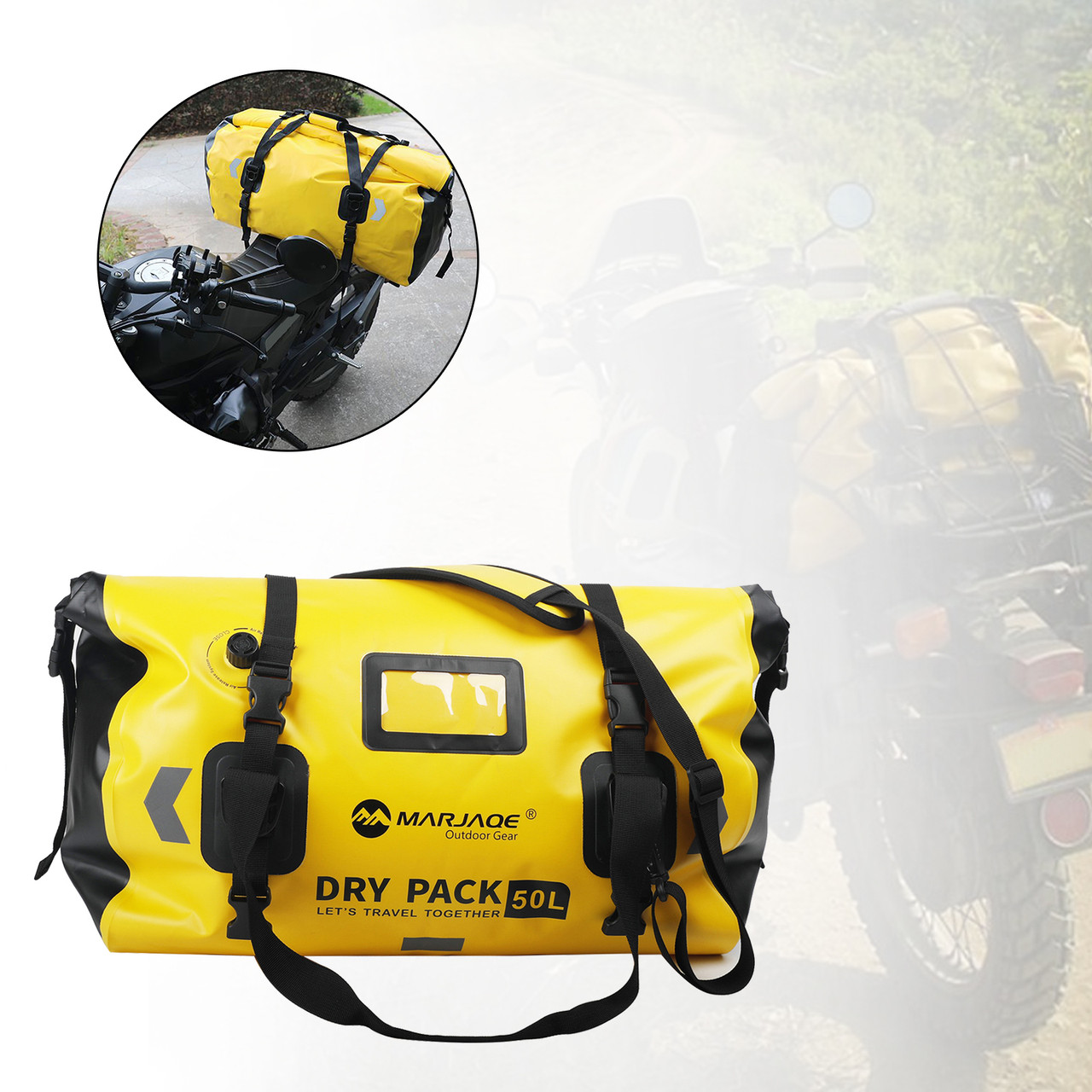 Side Tail Bag Saddlebag Color Matching Luggage 50L For Scooter Motorcycle