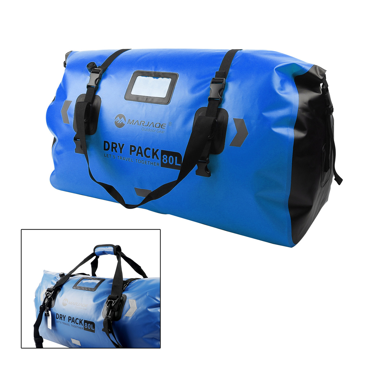 Universal Saddlebag Side Storage Tail Bag Pu Luggage 80L For Motorcycle