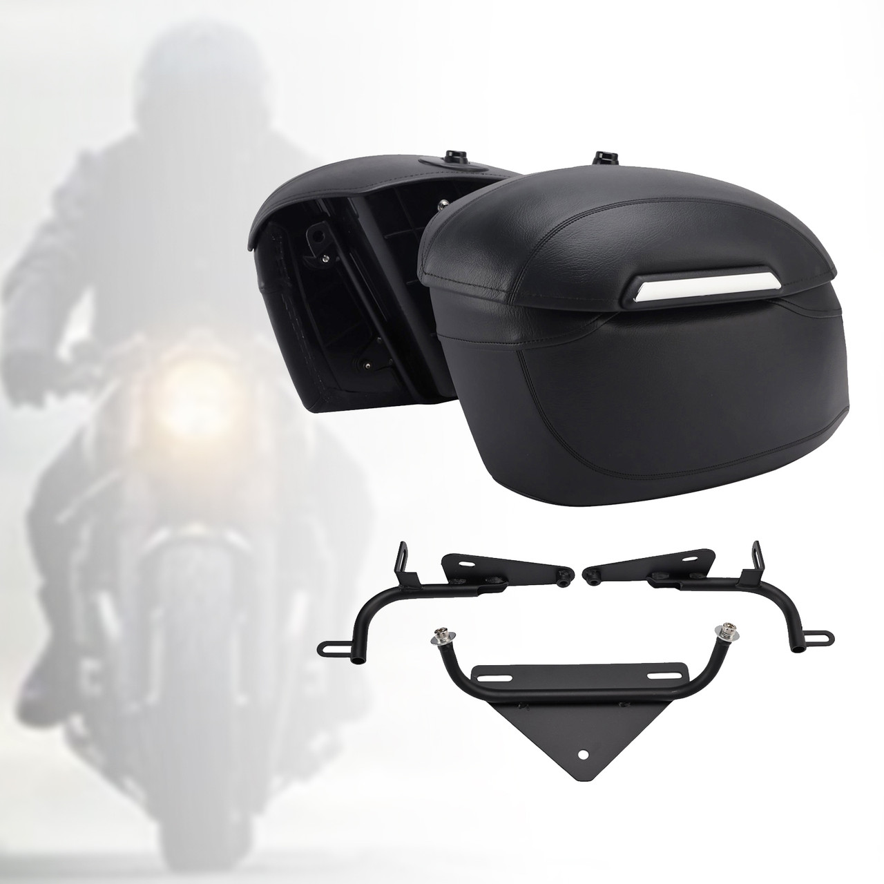 2004-2025 Sportster 883/1200 X48 Luggage Rack Side Saddle Bag Mount Bracket Black Generic