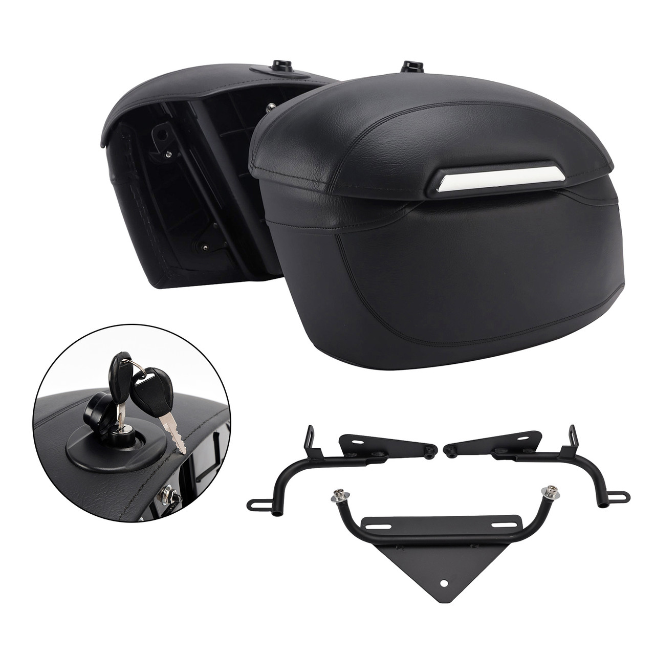 2004-2025 Sportster 883/1200 X48 Luggage Rack Side Saddle Bag Mount Bracket Black Generic