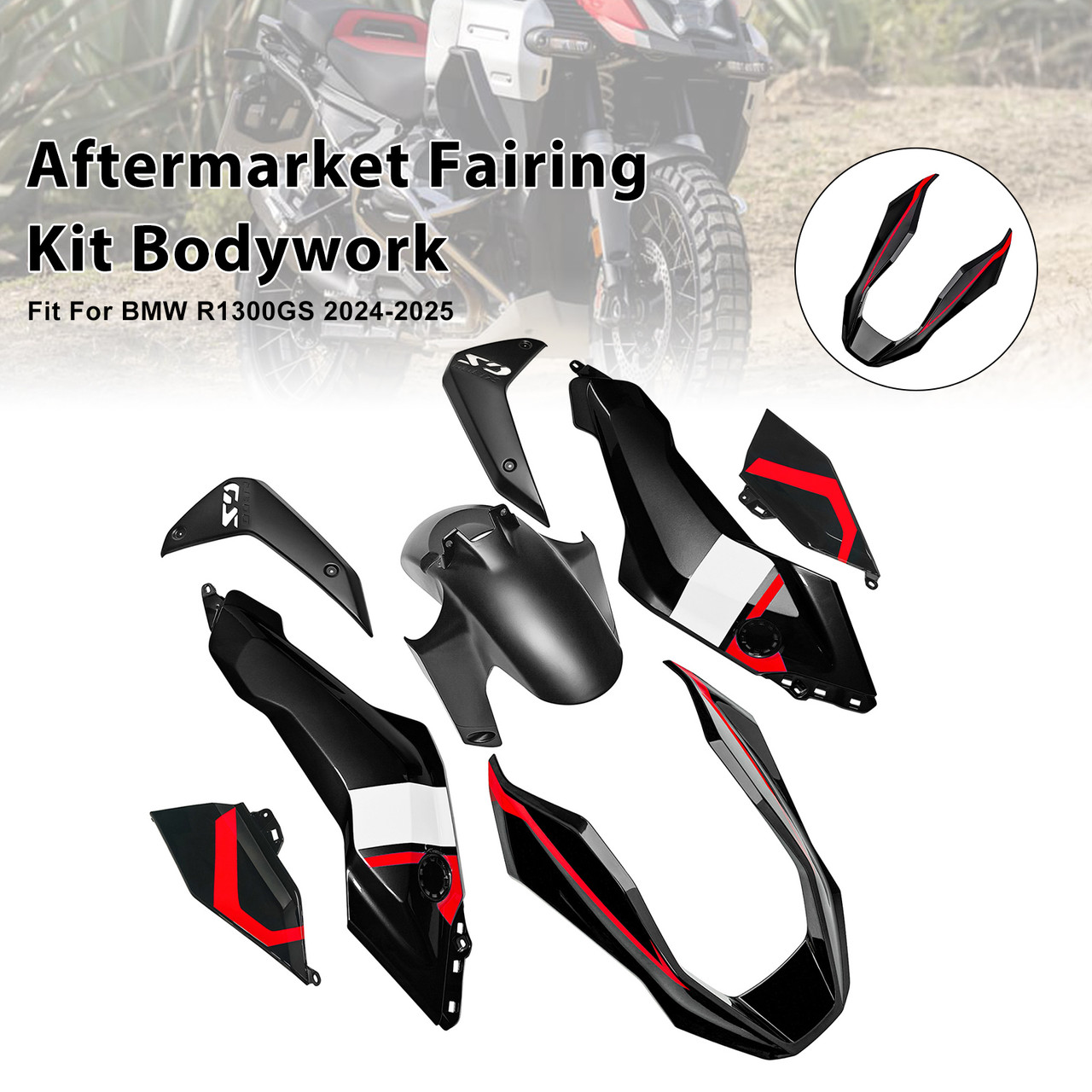 2024-2025 BMW R1300GS Injection ABS Plastic Bodywork Fairing Kit #007 Generic