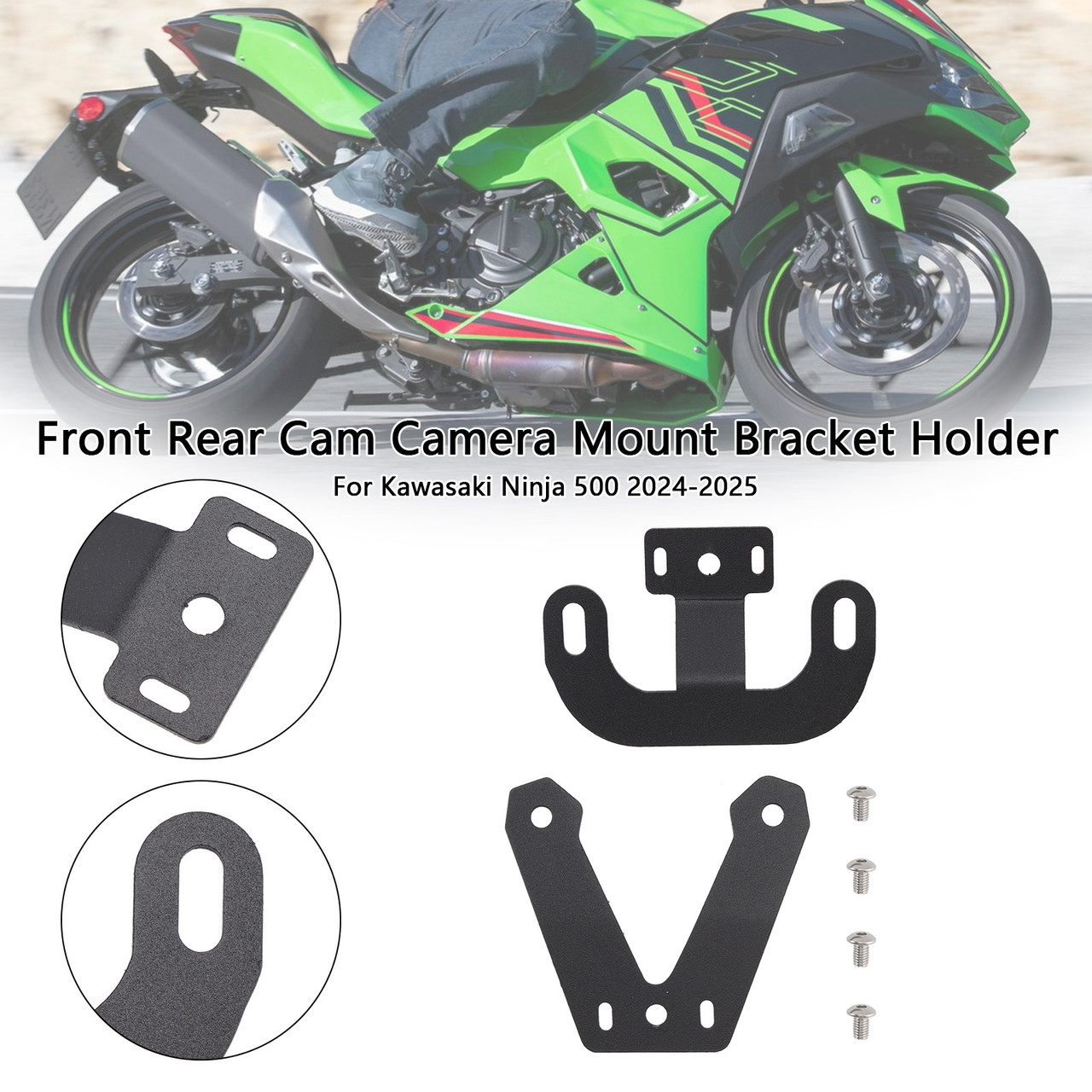 2024-2025 Kawasaki Ninja 500 Front Rear Cam Camera Mount Bracket Holder Generic