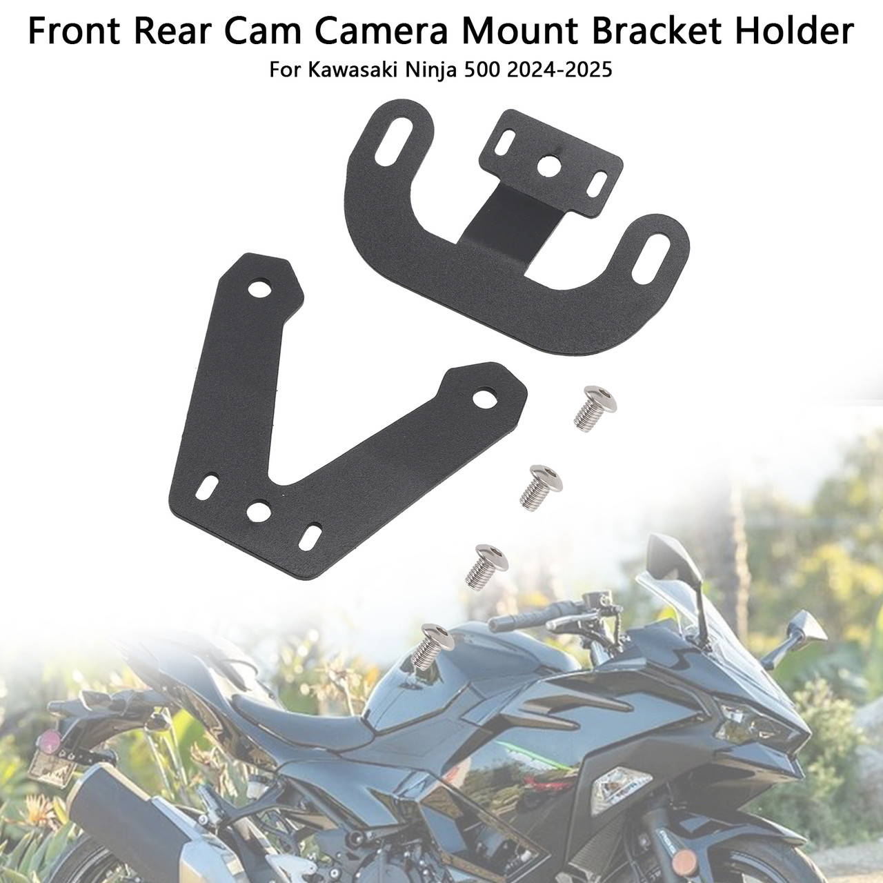 2024-2025 Kawasaki Ninja 500 Front Rear Cam Camera Mount Bracket Holder Generic