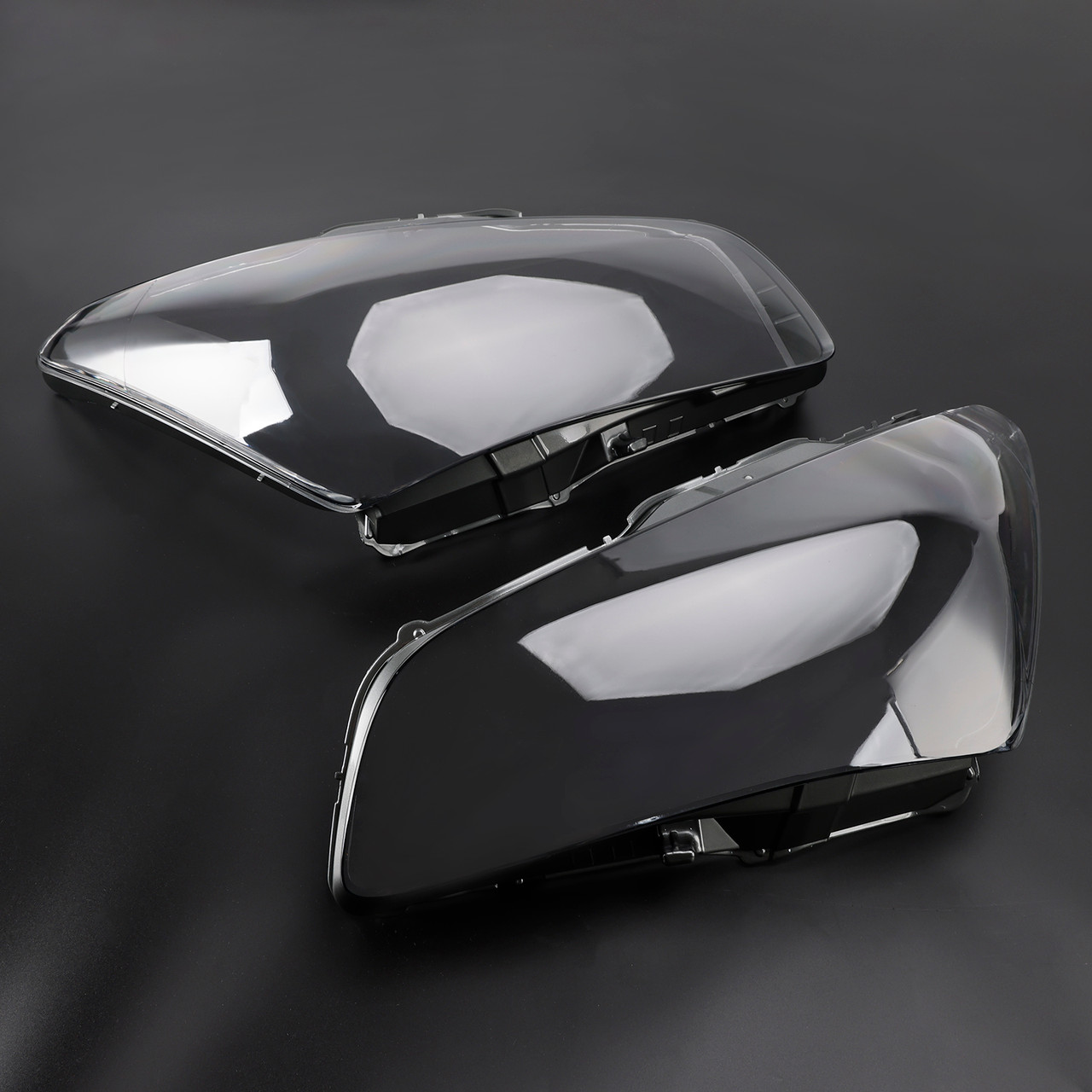 2011-2014 INFINITI QX56/QX80 2Pcs Front Headlight Lens Cover+Glue Clear Generic