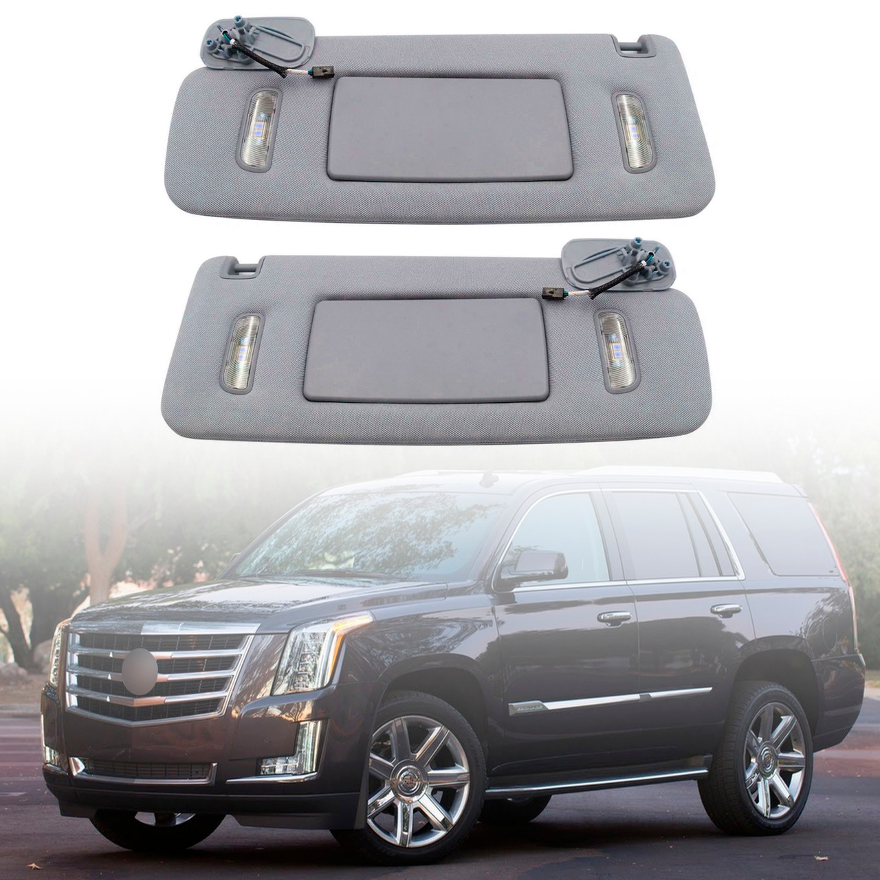 2015-2019 GMC Sierra 1500 2500 3500 2PCS Gray Sun Visor Left & Right 22870346 23459643 Generic 2015-2019 GMC Sierra 1500 2500 3500 2PCS Gray Sun Visor Left & Right 22870346 23459643 Generic