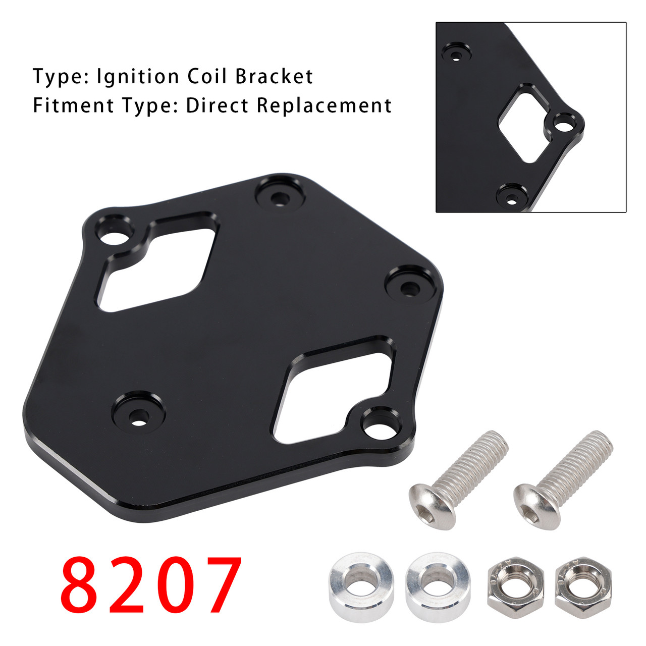 Aluminum Ignition Coil Bracket For MSD Blaster SS 8207 Coil