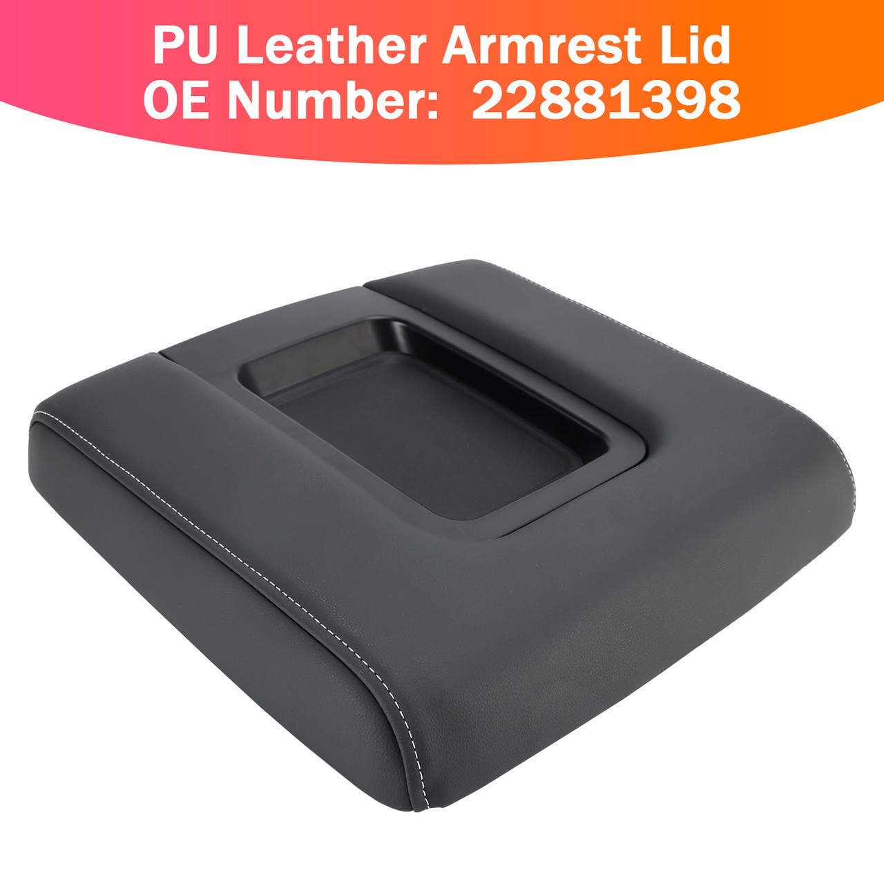 2015-2019 GMC Sierra 2500 3500 PU Leather Armrest Lid 22881398 Generic