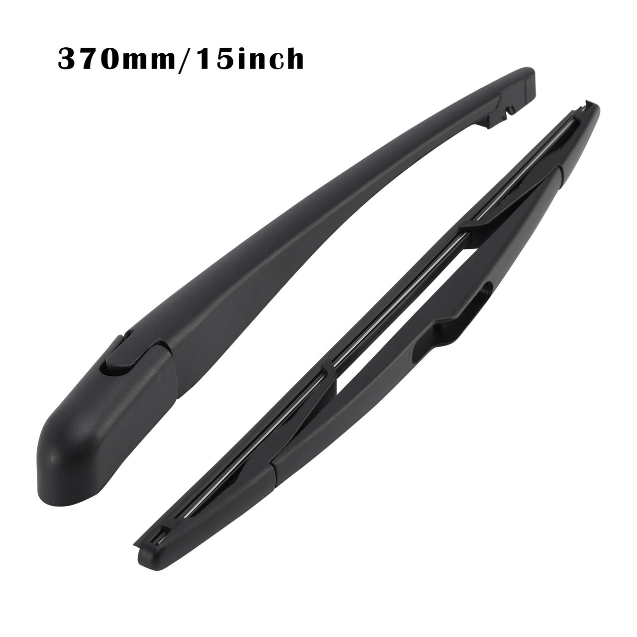 2006-2012 Peugeot 207 Hatchback Rear Windshield Wiper Blade Arm Set Black Generic