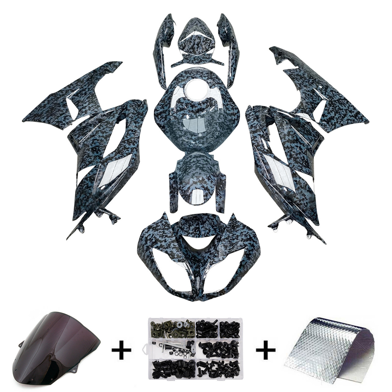 Kawasaki ZX6R 636 2009-2012 Fairing Kit Bodywork Plastic ABS Generic#178