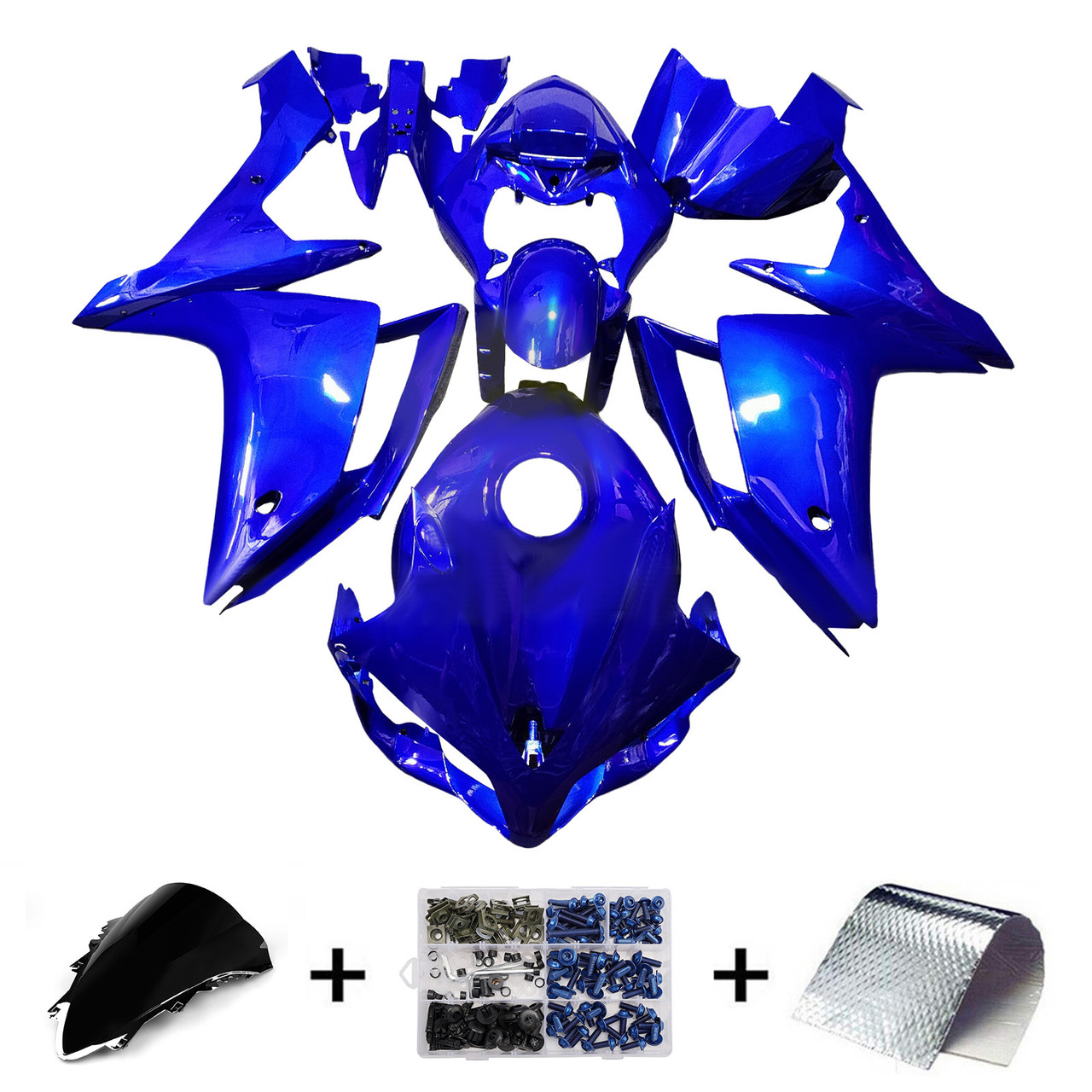 Yamaha YZFR1 YZF-R1 2007-2008 Fairing Kit Bodywork Plastic ABS Generic#150