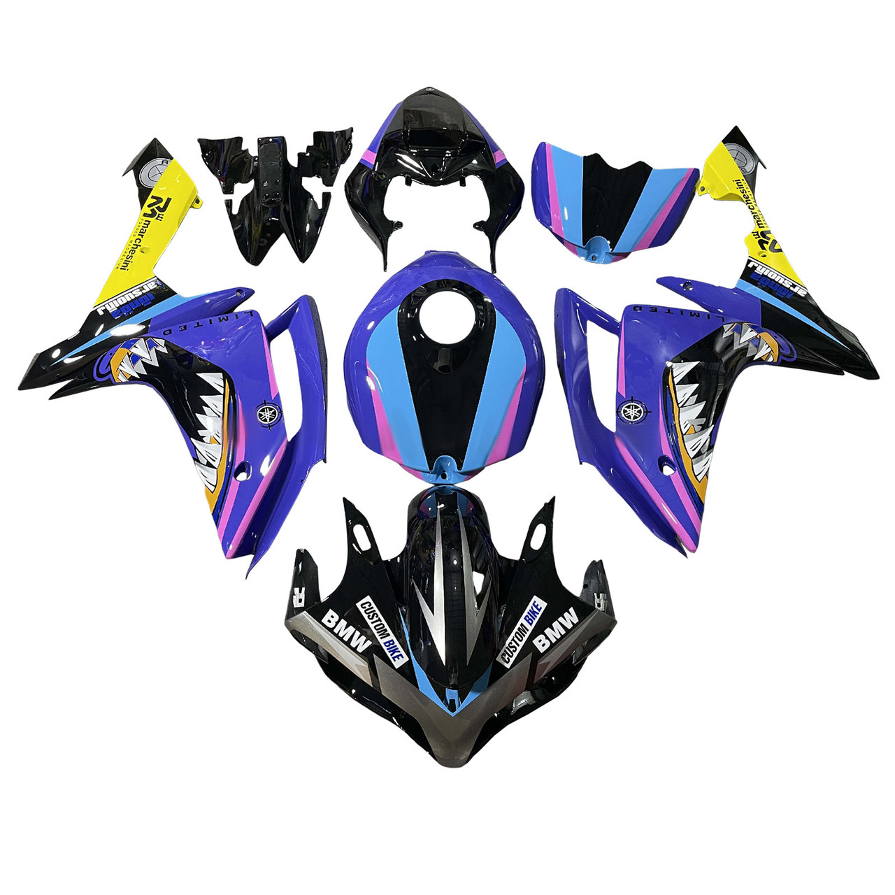 Yamaha YZFR1 YZF-R1 2007-2008 Fairing Kit Bodywork Plastic ABS Generic#152