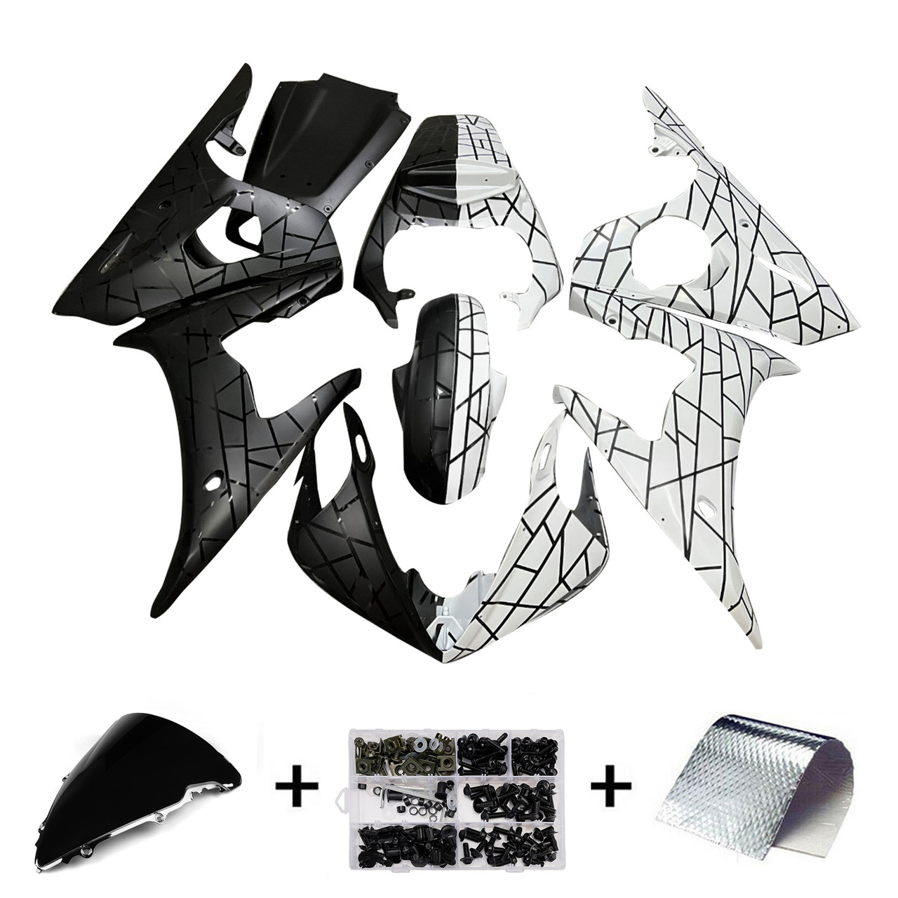 Yamaha YZF-R6 2003-2004 R6S 2006-2009 Fairing Kit Bodywork Plastic ABS Generic#170