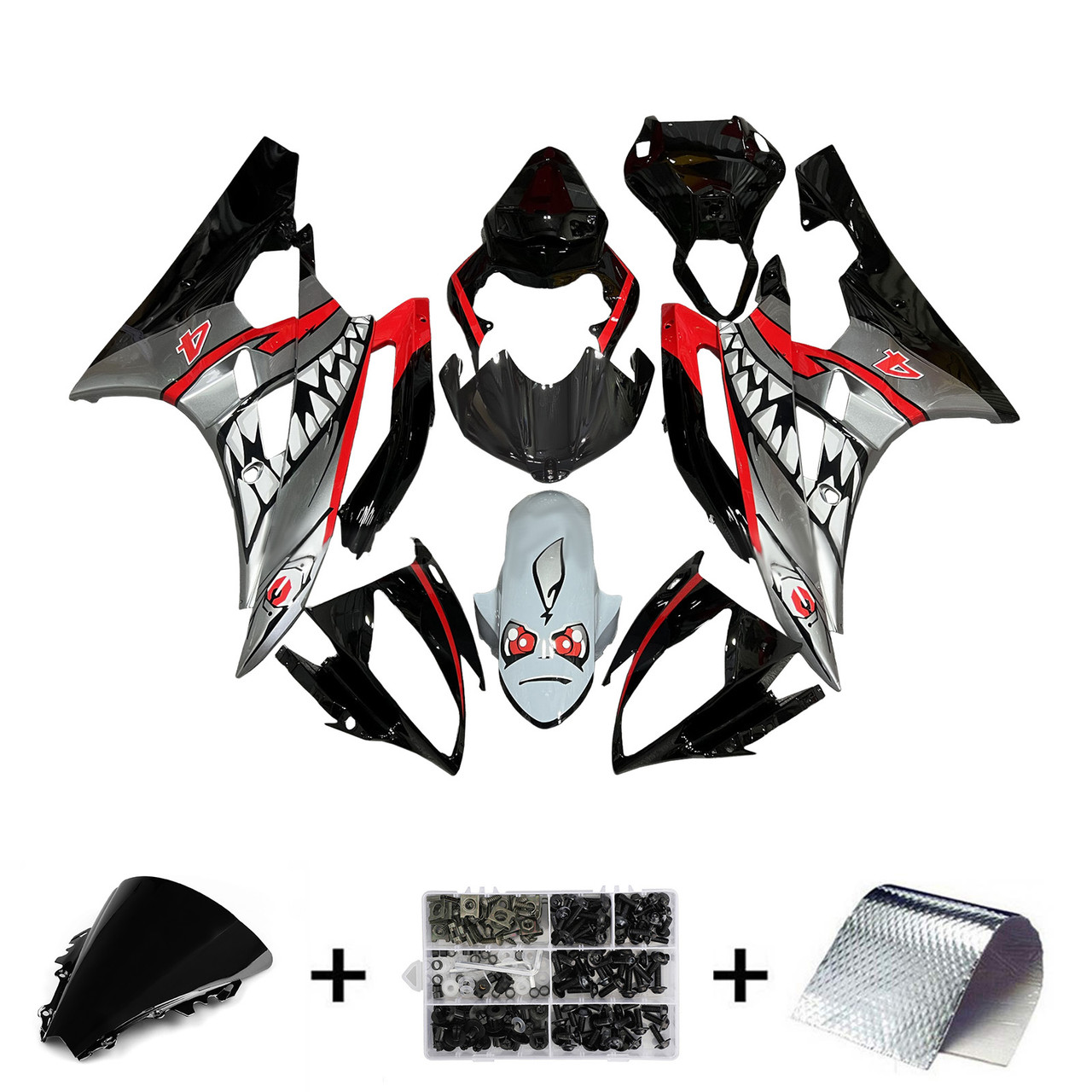Yamaha YZFR6 YZF-R6 2006-2007 Fairing Kit Bodywork Plastic ABS Generic#202