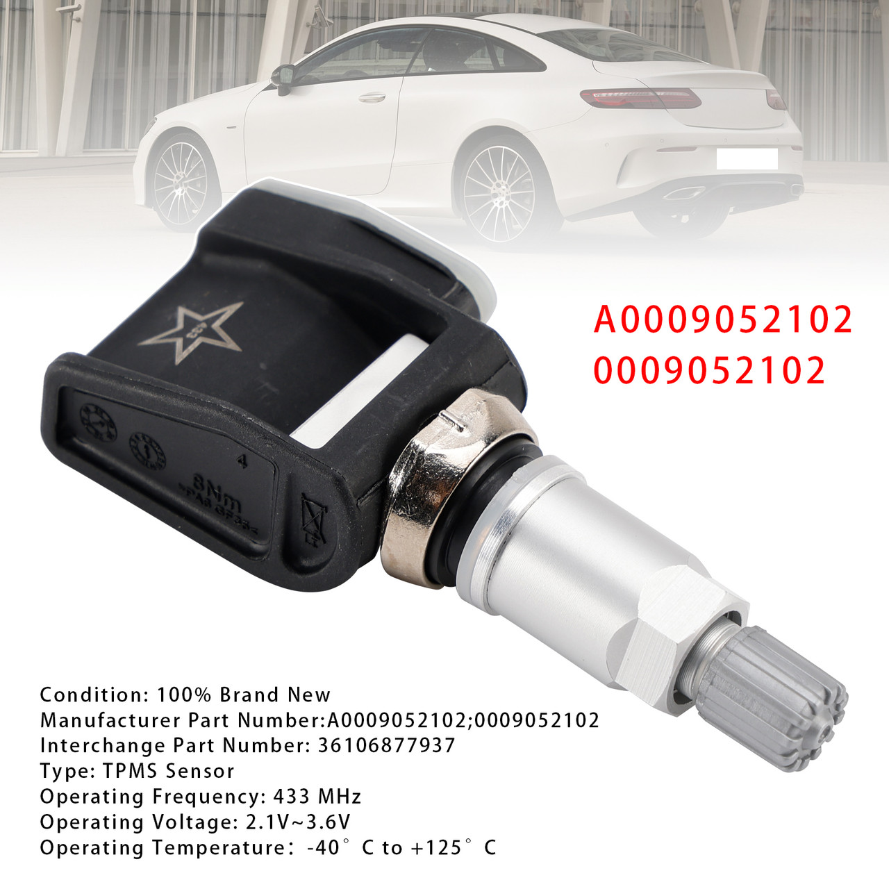 2019-2021 Mercedes-Benz AMG CLS 1X TPMS Tire Pressure Sensor A0009052102 Generic 2019-2021 Mercedes-Benz AMG CLS 1X TPMS Tire Pressure Sensor A0009052102 Generic