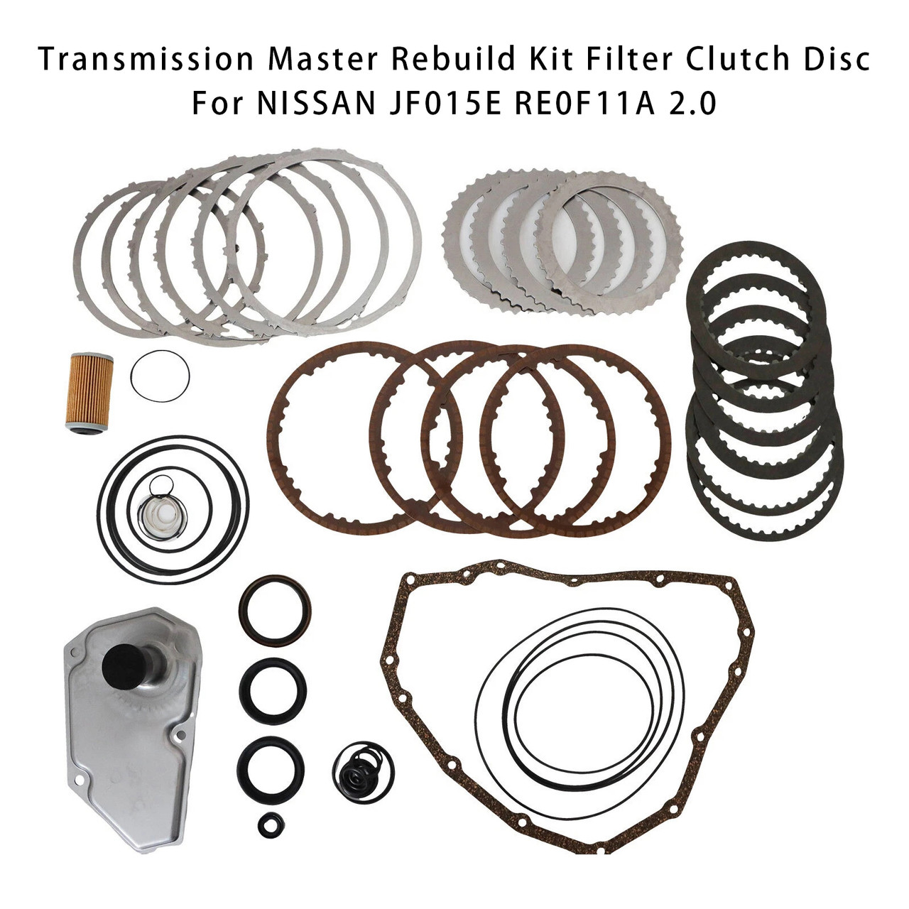 Transmission Master Rebuild Kit Filter Clutch Disc For NISSAN JF015E RE0F11A 2.0