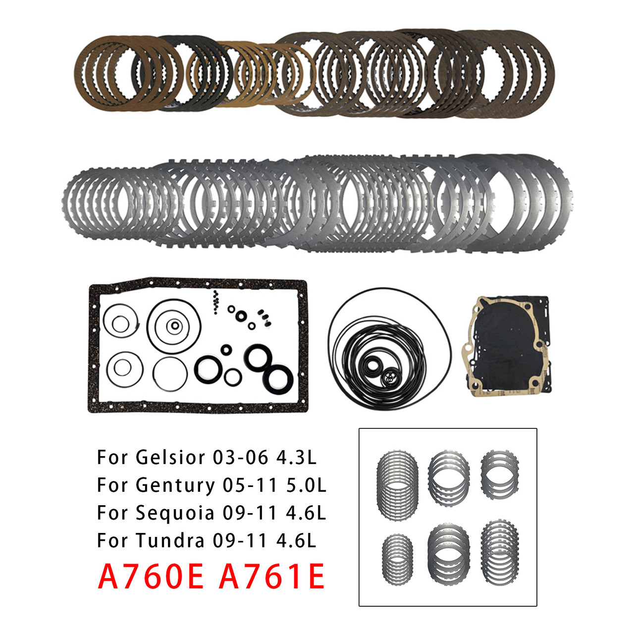 2005-2011 Gentury 5.0L Transmission Master Rebuild Kit A760E A761E Generic