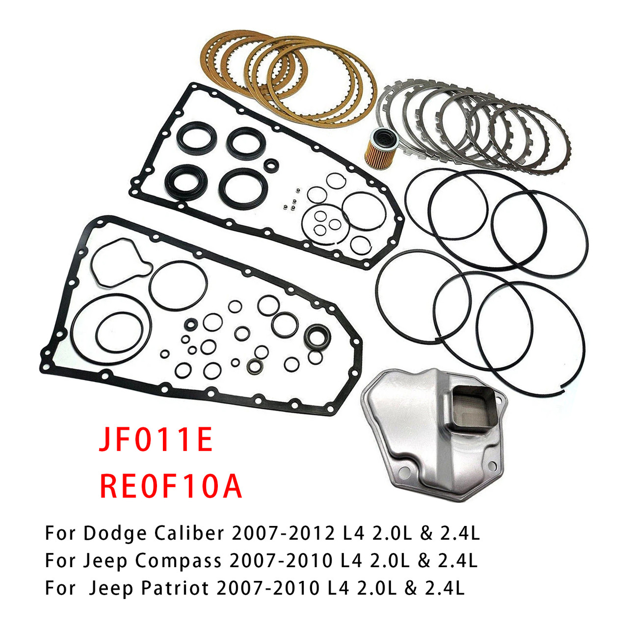 2007-2016 Mitsubishi Lancer Outlander CVT Auto Transmission Master Rebuild Kit RE0F10A JF011E Generic