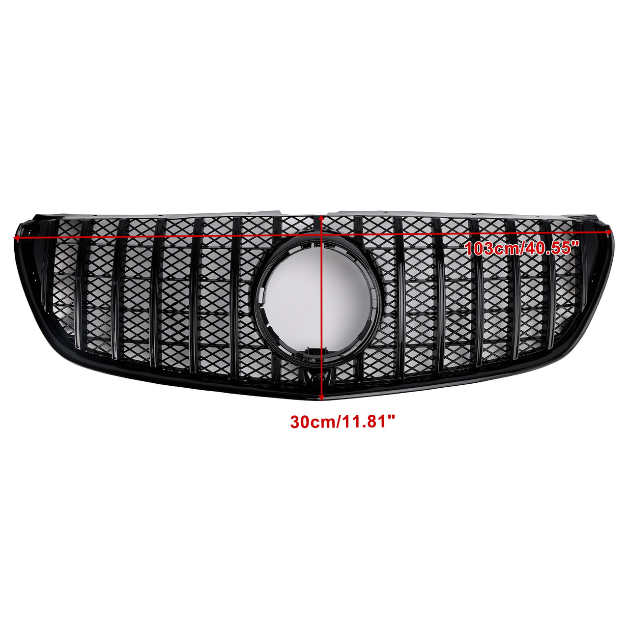 2014-2019 Mercedes Benz V-Class W447 Pre-Facelift Front Upper Grille Black Generic