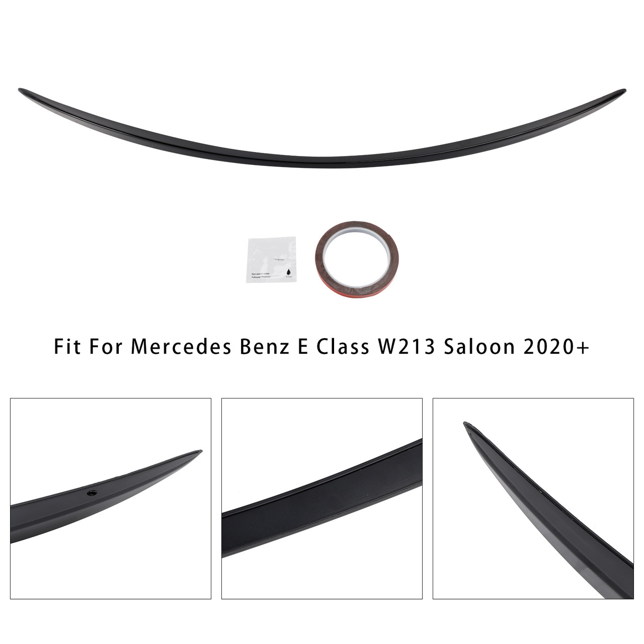 2020+ Mercedes-Benz E-Class W213 E63 Style Rear Boot Spoiler Gloss Black Generic