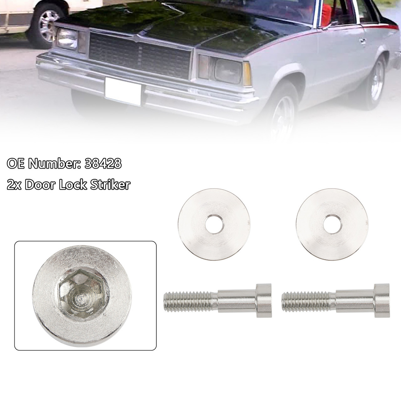 1972-1994 Oldsmobile Bravada Omega Starfire Cutlass Ciera 2x Door Lock Striker 38428 Generic