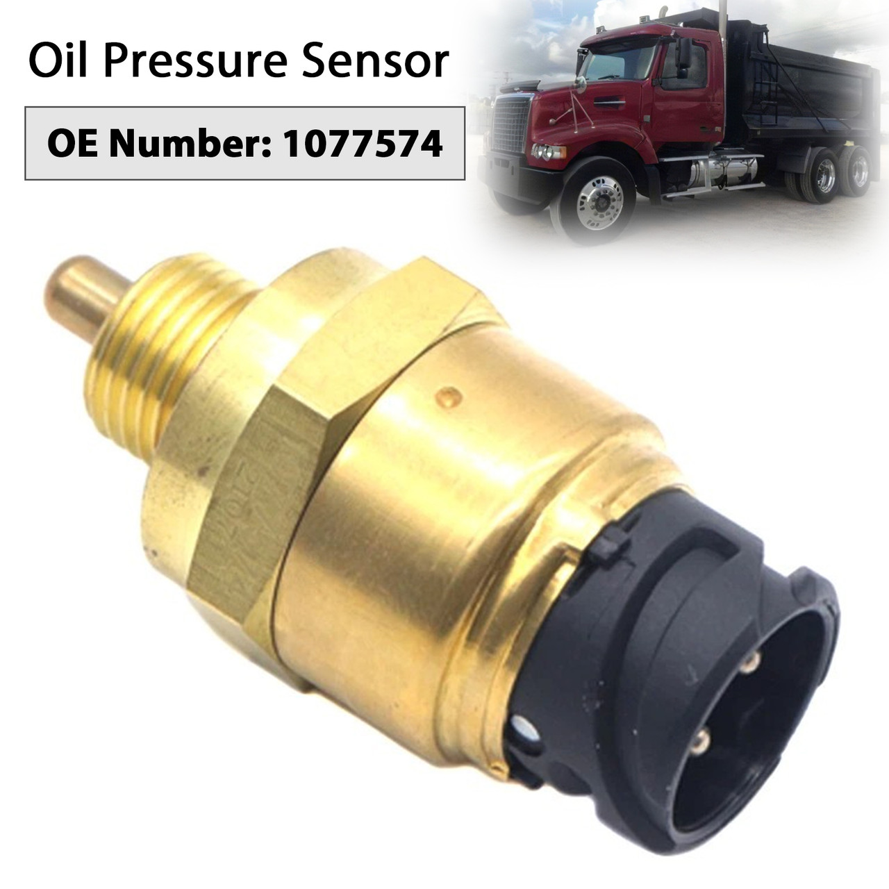 2003-2008 Volvo VHD VN VNL VNM D12 12.1L Oil Pressure Sensor 1077574 Generic