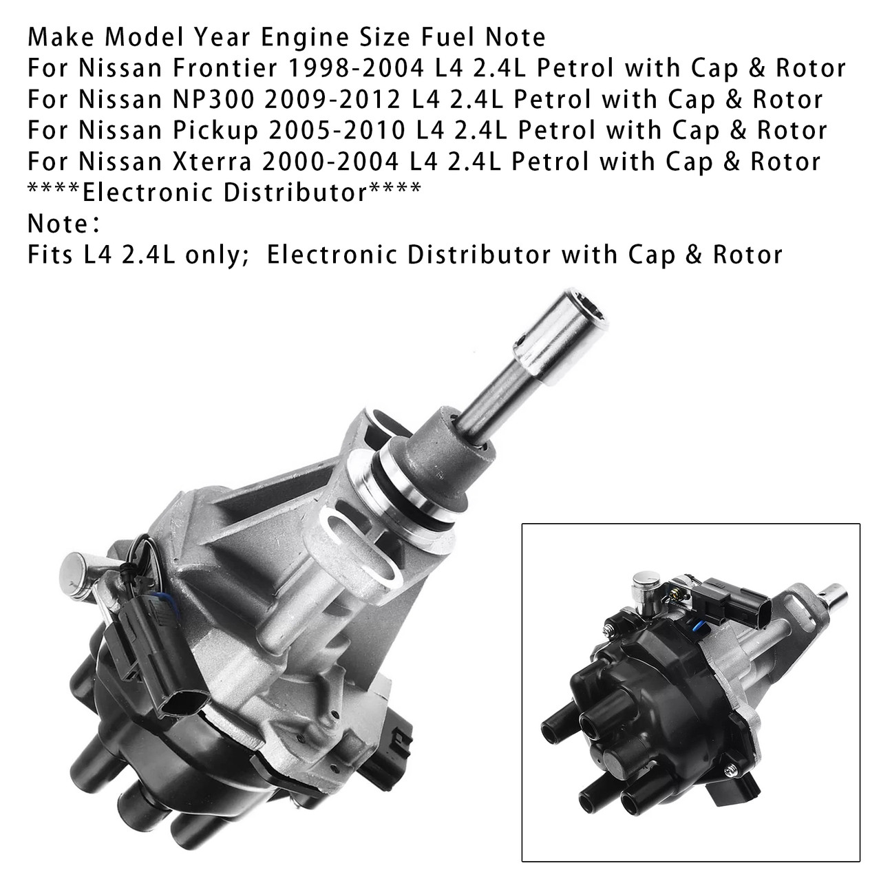 1998-2004 Nissan Frontier L4 Ignition Distributor w/ Cap & Rotor 221003S500 Generic 1998-2004 Nissan Frontier L4 Ignition Distributor w/ Cap & Rotor 221003S500 Generic