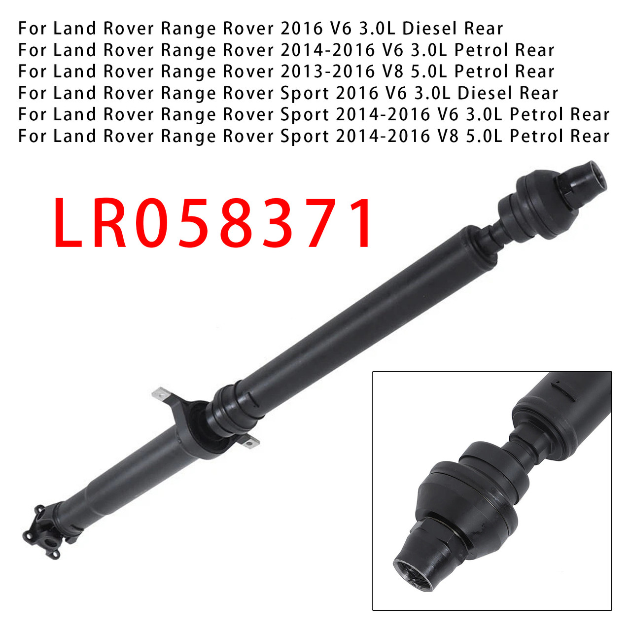 2014-2016 Land Rover Range Rover Sport V6 3.0L Rear Drive Shaft Assembly LR058371 Generic 2014-2016 Land Rover Range Rover Sport V6 3.0L Rear Drive Shaft Assembly LR058371 Generic